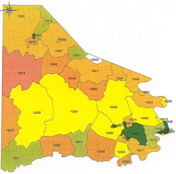 Pa County Map With Zip Codes 9567